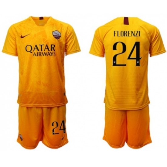 Roma 24 Florenzi Third Soccer Club Jersey