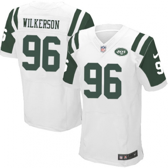 Men's Nike New York Jets 96 Muhammad Wilkerson Elite White NFL Jersey