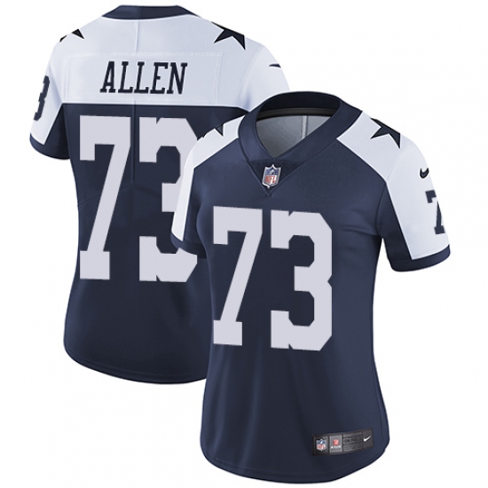 Women's Nike Dallas Cowboys 73 Larry Allen Navy Blue Throwback Alternate Vapor Untouchable Limited Player NFL Jersey