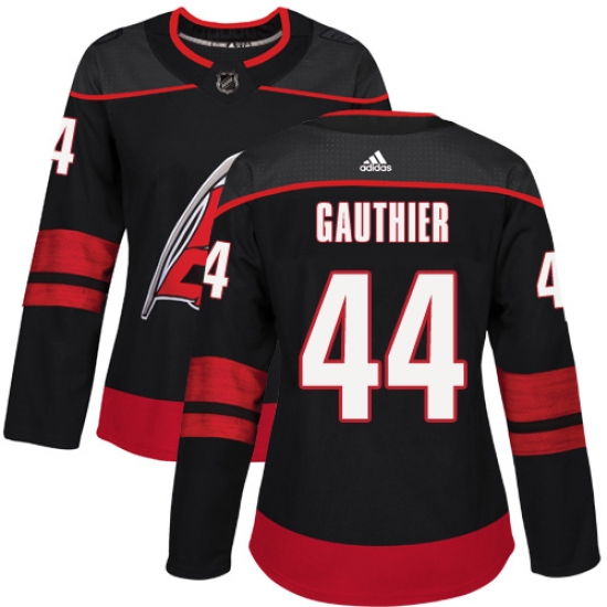 Women's Adidas Carolina Hurricanes 44 Julien Gauthier Premier Black Alternate NHL Jersey