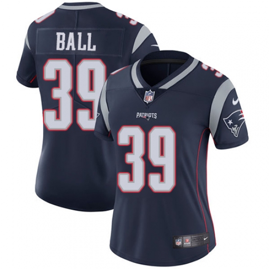 Women's Nike New England Patriots 39 Montee Ball Navy Blue Team Color Vapor Untouchable Limited Player NFL Jersey