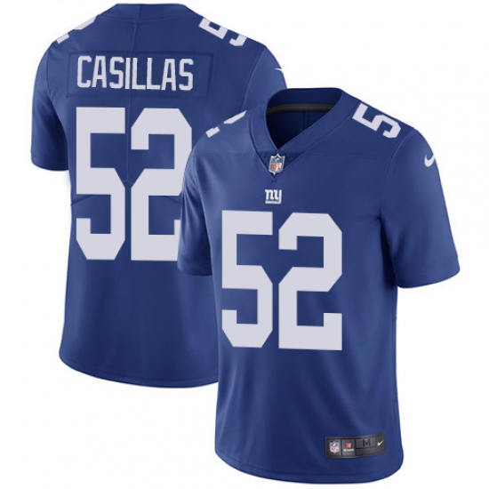 Youth Nike New York Giants 52 Jonathan Casillas Royal Blue Team Color Vapor Untouchable Limited Player NFL Jersey