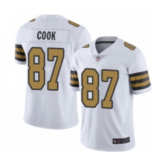 Men's New Orleans Saints 87 Jared Cook Limited White Rush Vapor Untouchable Football Jersey