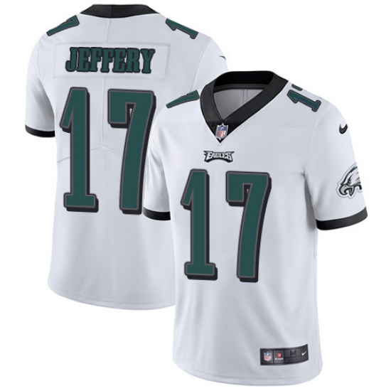 Men's Nike Philadelphia Eagles 17 Alshon Jeffery White Vapor Untouchable Limited Player NFL Jersey