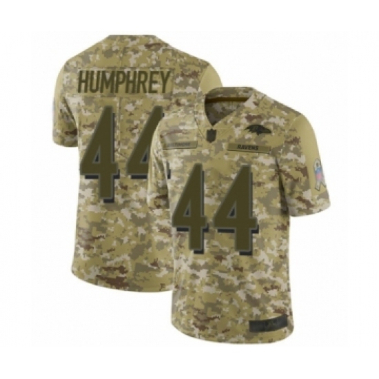 Men's Baltimore Ravens 44 Marlon Humphrey Limited Camo 2018 Salute to Service Football Jersey