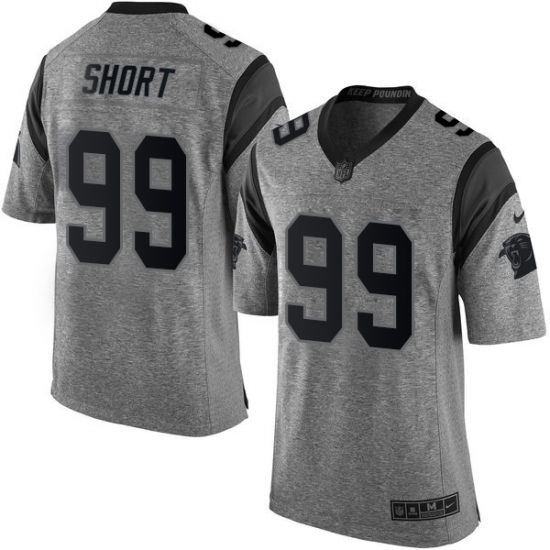 Men's Nike Carolina Panthers 99 Kawann Short Limited Gray Gridiron NFL Jersey