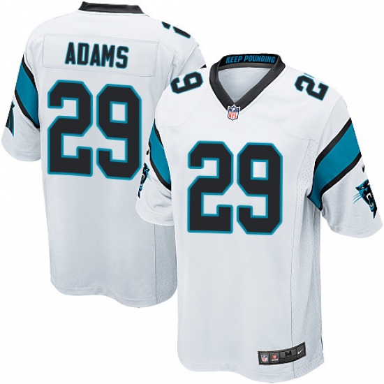 Men's Nike Carolina Panthers 29 Mike Adams Game White NFL Jersey