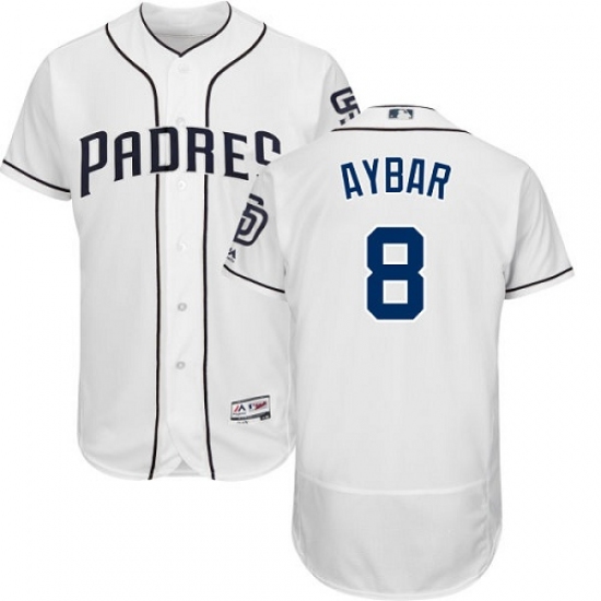 San Diego Padres 8 Erick Aybar White Flexbase Authentic Collection Stitched MLB Jersey