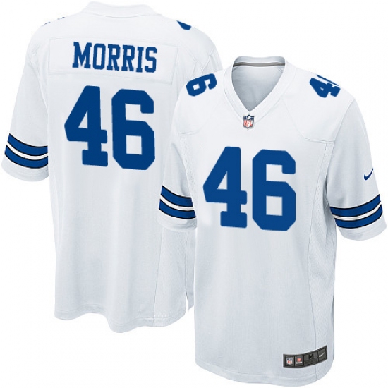 Men's Nike Dallas Cowboys 46 Alfred Morris Game White NFL Jersey