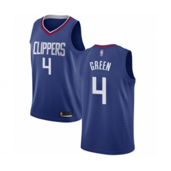 Youth Los Angeles Clippers 4 JaMychal Green Swingman Blue Basketball Jersey - Icon Edition