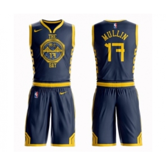 Youth Nike Golden State Warriors 10 Tim Hardaway Swingman Navy Blue NBA Suit Jersey - City Edition