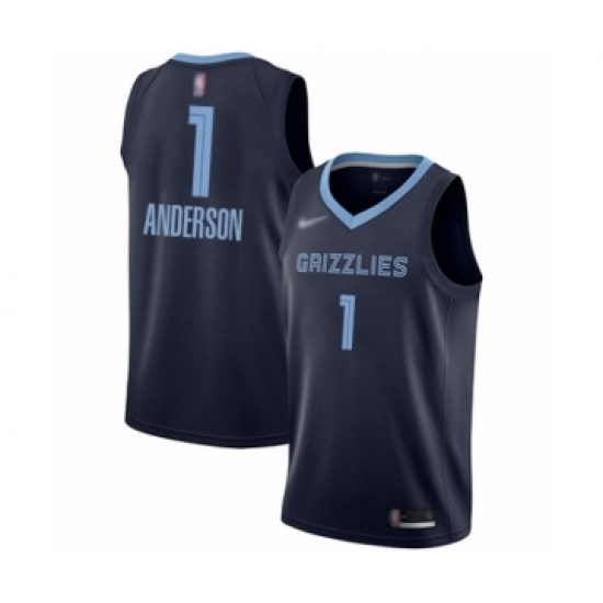 Youth Memphis Grizzlies 1 Kyle Anderson Swingman Navy Blue Finished Basketball Jersey - Icon Edition