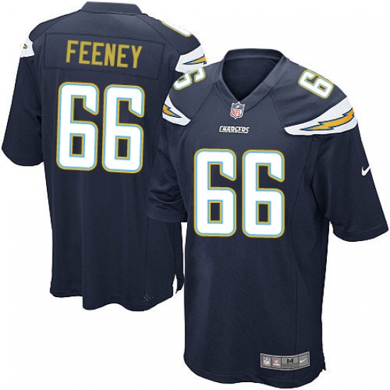 Men's Nike Los Angeles Chargers 66 Dan Feeney Game Navy Blue Team Color NFL Jersey