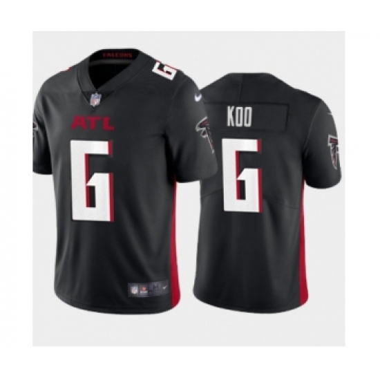 Men's Atlanta Falcons 6 Younghoe Koo New Black Vapor Untouchable Limited Stitched Jersey