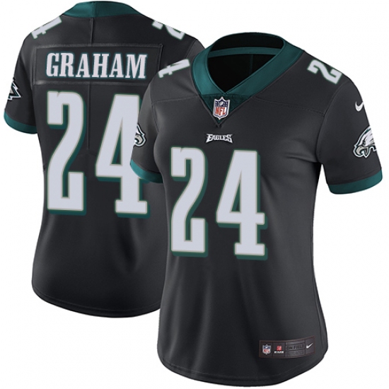 Women's Nike Philadelphia Eagles 24 Corey Graham Black Alternate Vapor Untouchable Limited Player NFL Jersey