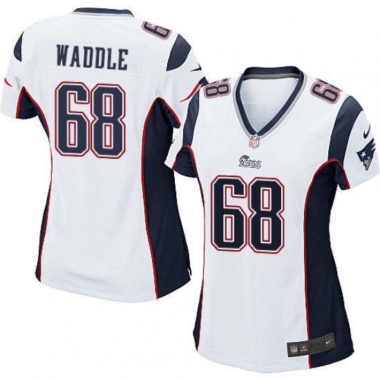 Women's Nike New England Patriots 68 LaAdrian Waddle Game White NFL Jersey