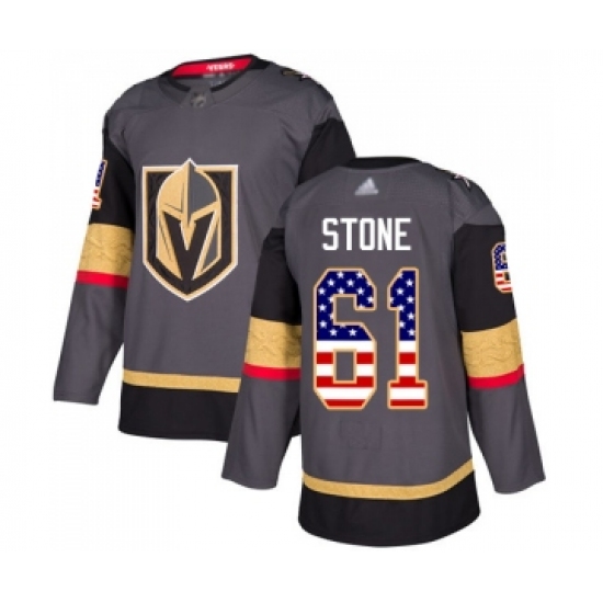 Youth Vegas Golden Knights 61 Mark Stone Authentic Gray USA Flag Fashion Hockey Jersey