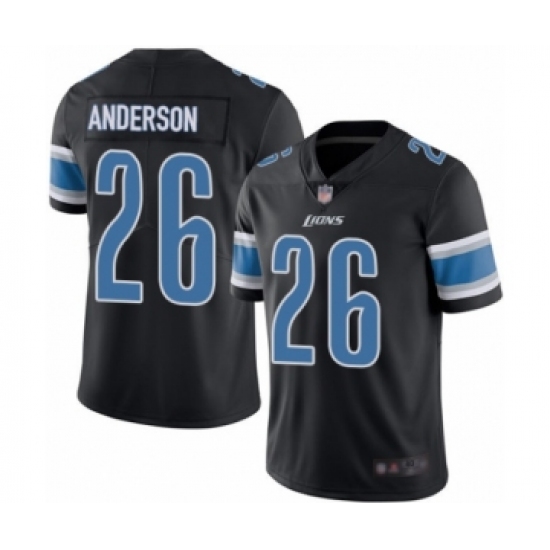 Men's Detroit Lions 26 C.J. Anderson Limited Black Rush Vapor Untouchable Football Jersey