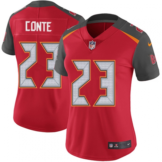 Women's Nike Tampa Bay Buccaneers 23 Chris Conte Elite Red Team Color NFL Jersey