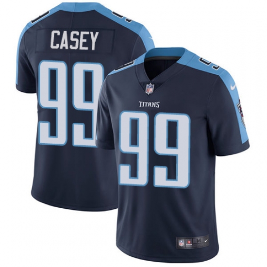 Men's Nike Tennessee Titans 99 Jurrell Casey Navy Blue Alternate Vapor Untouchable Limited Player NFL Jersey