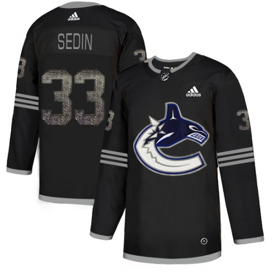 Men's Adidas Vancouver Canucks 33 Henrik Sedin Black Authentic Classic Stitched NHL Jersey