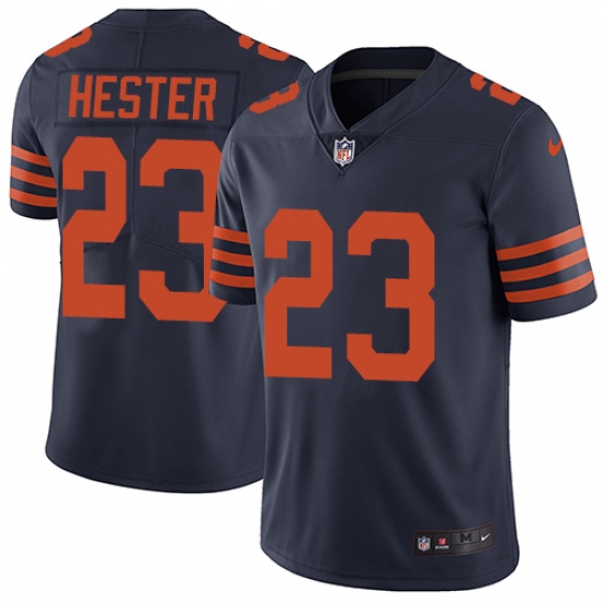 Men's Nike Chicago Bears 23 Devin Hester Navy Blue Alternate Vapor Untouchable Limited Player NFL Jersey