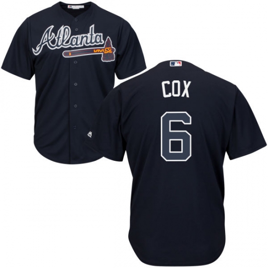 Youth Majestic Atlanta Braves 6 Bobby Cox Authentic Blue Alternate Road Cool Base MLB Jersey