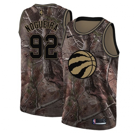 Men's Nike Toronto Raptors 92 Lucas Nogueira Swingman Camo Realtree Collection NBA Jersey