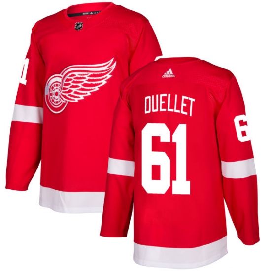 Youth Adidas Detroit Red Wings 61 Xavier Ouellet Authentic Red Home NHL Jersey