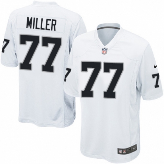 Men's Nike Oakland Raiders 77 Kolton Miller Game White NFL Jersey
