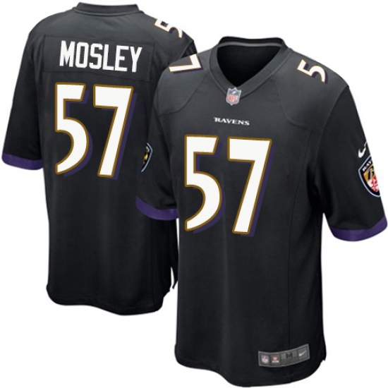 Youth Nike Baltimore Ravens 57 C.J. Mosley Game Black Alternate NFL Jersey