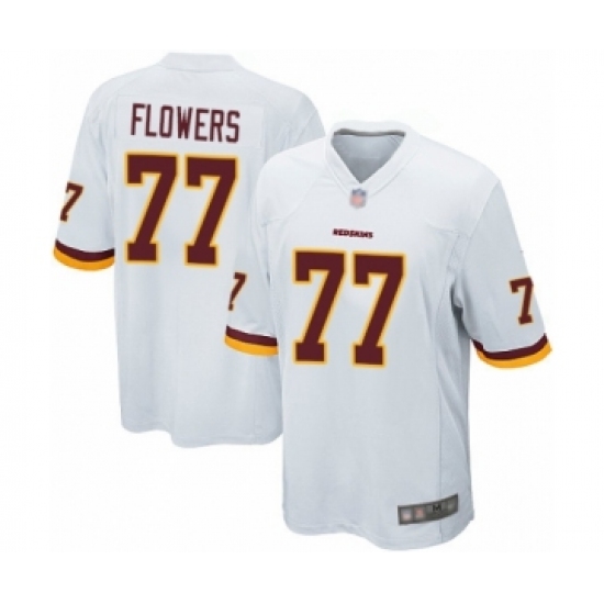 Men's Washington Redskins 77 Ereck Flowers Game White Football Jersey