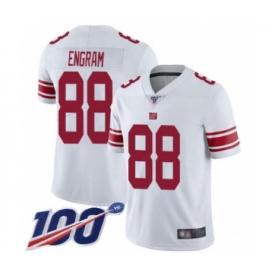 Men's New York Giants 88 Evan Engram White Vapor Untouchable Limited Player 100th Season Football Jersey