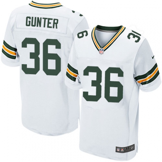 Men's Nike Green Bay Packers 36 LaDarius Gunter Elite White NFL Jersey