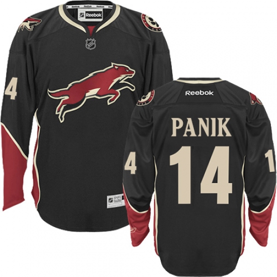 Men's Reebok Arizona Coyotes 14 Richard Panik Authentic Black Third NHL Jersey