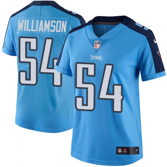 Women's Nike Tennessee Titans 54 Avery Williamson Light Blue Team Color Vapor Untouchable Limited Player NFL Jersey