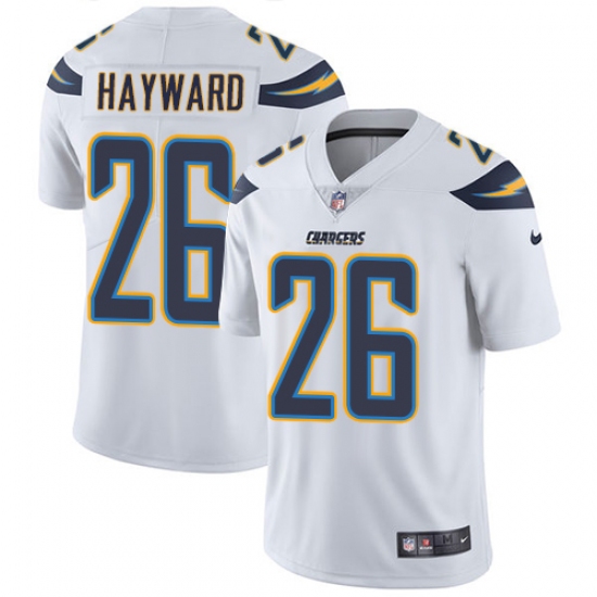 Men's Nike Los Angeles Chargers 26 Casey Hayward White Vapor Untouchable Limited Player NFL Jersey