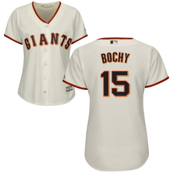 Women's Majestic San Francisco Giants 15 Bruce Bochy Authentic Cream Home Cool Base MLB Jersey