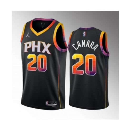 Men's Phoenix Suns 20 Toumani Camara Black 2023 Draft Statement Edition Stitched Basketball Jersey