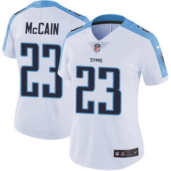 Women's Nike Tennessee Titans 23 Brice McCain White Vapor Untouchable Limited Player NFL Jersey