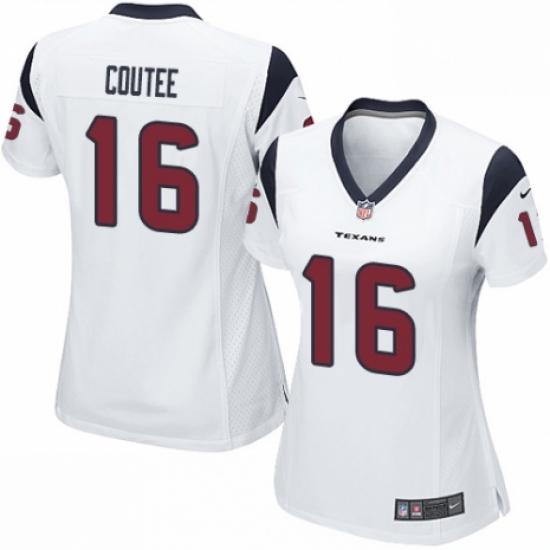 Women's Nike Houston Texans 16 Keke Coutee Game White NFL Jersey