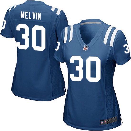 Women's Nike Indianapolis Colts 30 Rashaan Melvin Game Royal Blue Team Color NFL Jersey