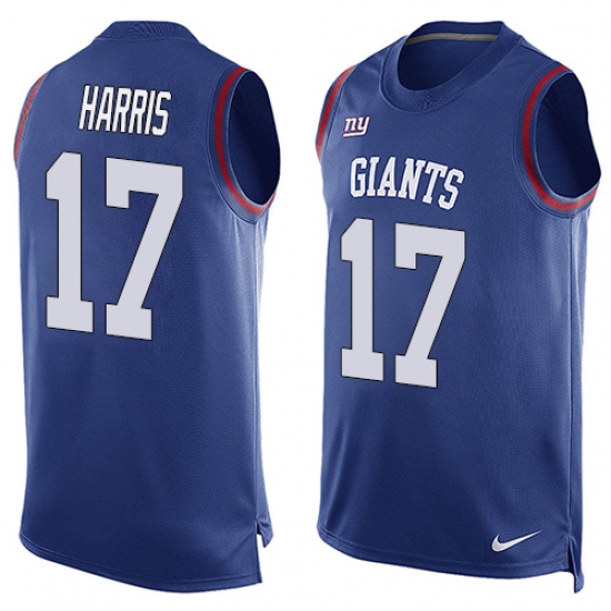 Men's Nike New York Giants 17 Dwayne Harris Limited Royal Blue Player Name & Number Tank Top NFL Jersey