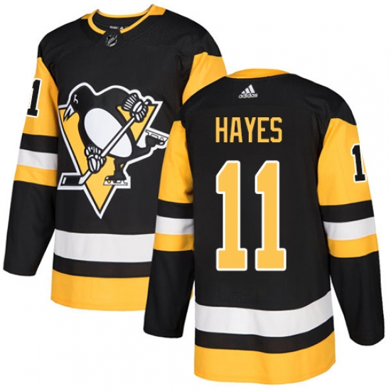 Men's Adidas Pittsburgh Penguins 11 Jimmy Hayes Premier Black Home NHL Jersey