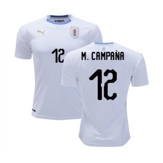 Uruguay 12 M.Campana Away Soccer Country Jersey