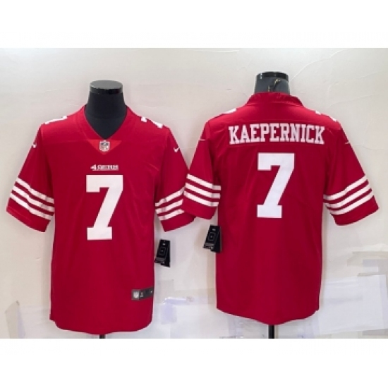 Men's San Francisco 49ers 7 Colin Kaepernick 2022 Red Vapor Untouchable Stitched Football Jersey