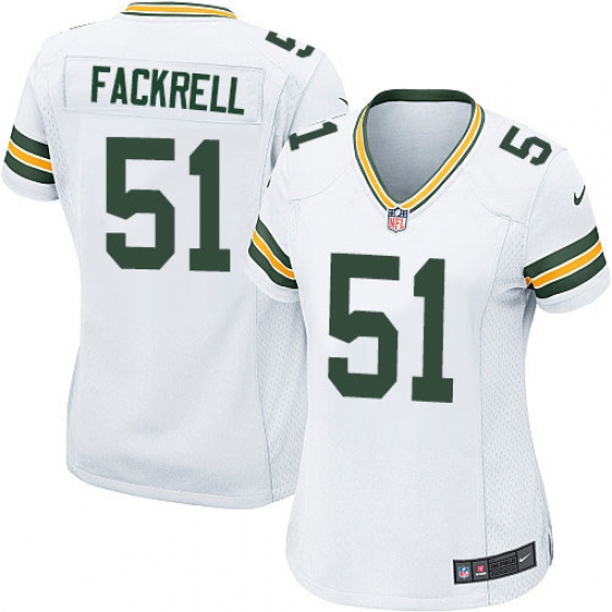 Women's Nike Green Bay Packers 51 Kyler Fackrell Game White NFL Jersey