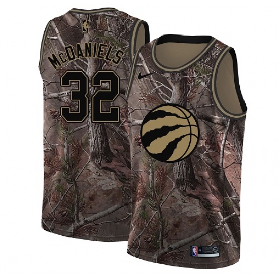 Women's Nike Toronto Raptors 32 KJ McDaniels Swingman Camo Realtree Collection NBA Jersey