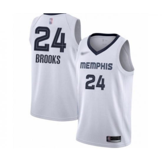 Youth Memphis Grizzlies 24 Dillon Brooks Swingman White Finished Basketball Jersey - Association Edition