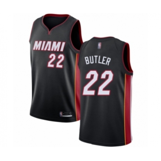 Men's Miami Heat 22 Jimmy Butler Authentic Black Fashion Hardwood Classics Basketball Jersey